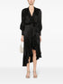 Silk Wrap Midi Dress